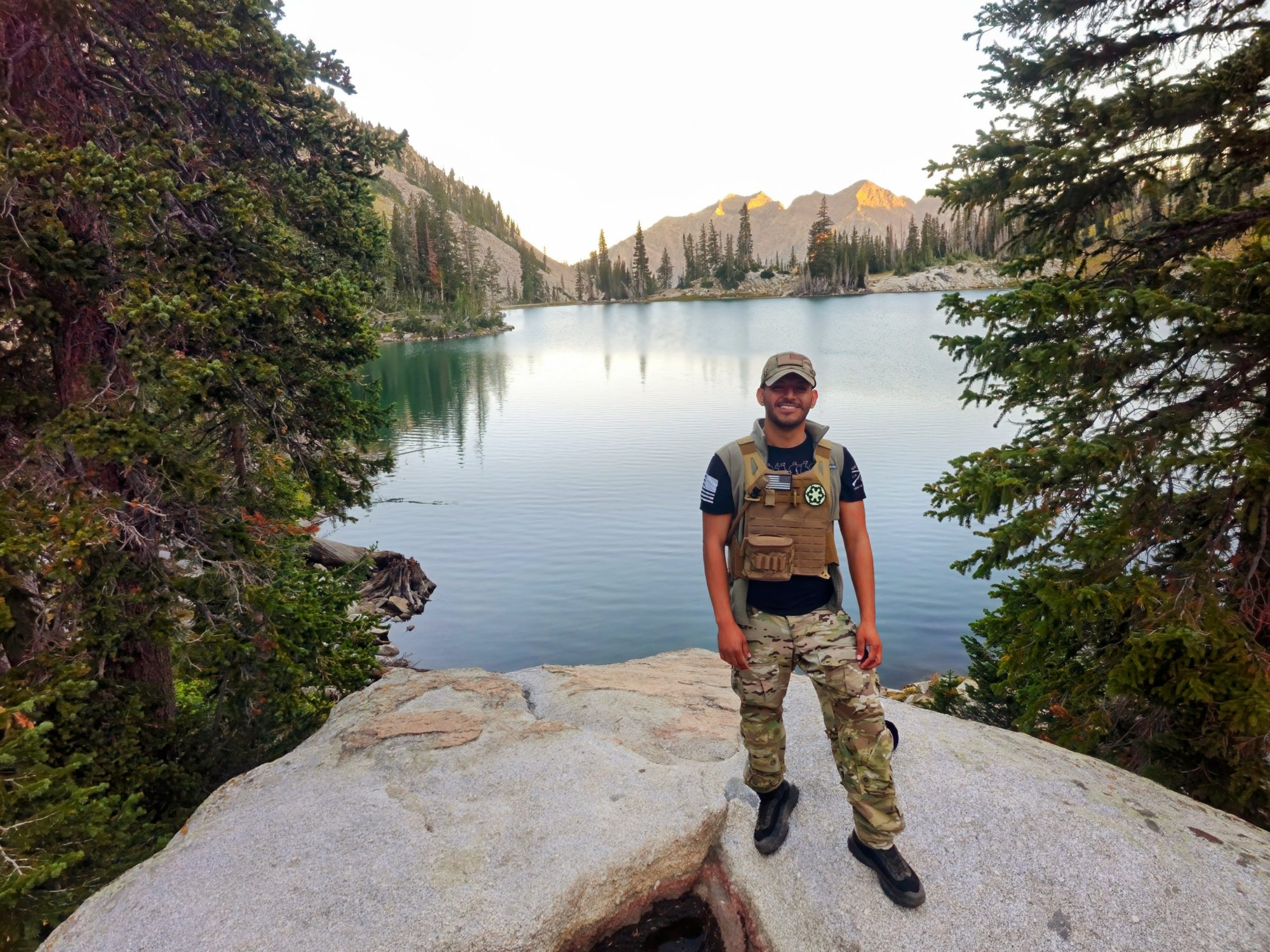 Byron Ramos at an alpine lake in the Utah mountains