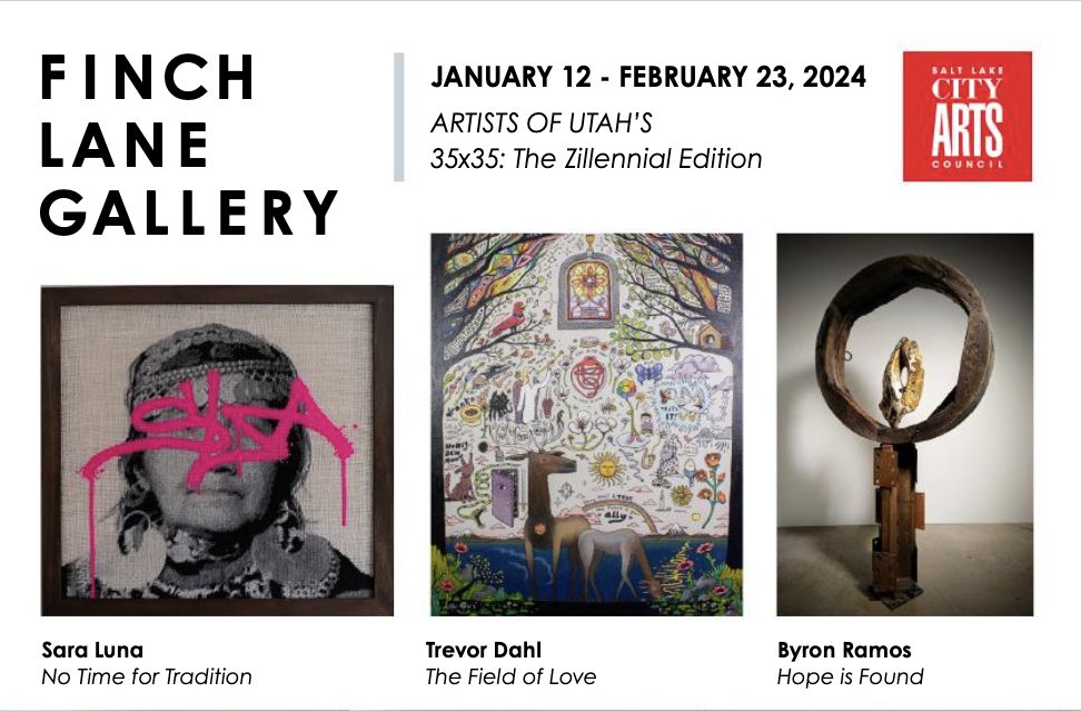 Byron Ramos in the 35 x 35 Artists of Utah show at Finch Lane Gallery